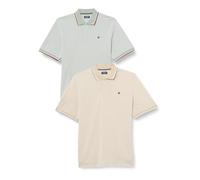 JACK & JONES Men's Jprbluwin Polo Ss 2pk Mp Shirt, Beige, XL