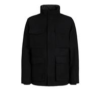 High Neck Pea Coat Black