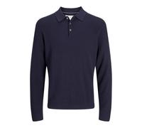 JACK & JONES Men's Jprcccooper Knit Polo Ls, Night Sky, M
