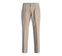 JACK & JONES Men's Jprcckarl Jjcameron Pleated Chino Noos, Plaza Taupe, 36 W/32 L
