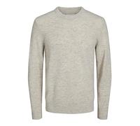 JACK & JONES Men's Jprcclambswool Knit Crew Neck Ln Jumper, Sand/Detail: Melange, S