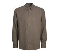 JACK & JONES Men's Jprcclawrence Linen Shirt L/S Sn Long Sleeve, Falcon/fit: Relaxed fit, XL