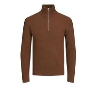 JACK & JONES Men's Jprccperfect Knit Half Zip Sn Jumper, Cambridge Brown, L