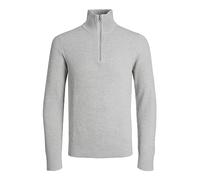 JACK & JONES Men's Jprccperfect Knit Half Zip Sn Jumper, Cool Grey/Detail: Melange, XXL