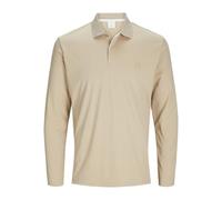 JACK & JONES Men's Jprccrodney LS Polo Shirt, Fields of Rye, L