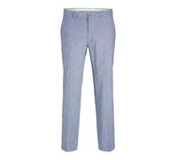 JACK & JONES Men's Jprriviera Linen Trouser Slim Fit Sn, Nautical Blue, 38
