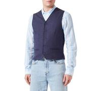 JACK&JONES Men's Jprriviera Linen Waistcoat Suit Vest, Dark Navy/Fit: Slim Fit, 54, Dark navy/fit: slim fit, 54