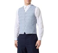 JACK & JONES Men's Jprriviera Linen Waistcoat Suit Vest, Light Blue/Checks: Slim fit, 54