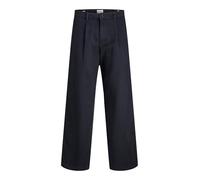 JACK & JONES Men's Jpstbill Rhine Pleated Chino, Dark Navy, 32 W/32 L