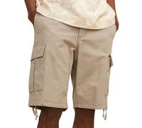 JACK & JONES Men's Jpstcole Barkley Jjcargo Shorts Sn Cargo, Crockery, S