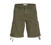 JACK & JONES Men's Jpstcole Jjtucker Cargo Short Sn, Olive Night/Detail: Solid, M