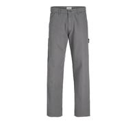 JACK & JONES Men's Jpsteddie Jjbarkley Carpenter Pant Cargo Trousers, Smoked Pearl, 36 W/32 L