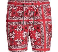 JACK & JONES Men's Jpstfiji Jjswim Bandana Swimming Shorts, Chinese Red, L