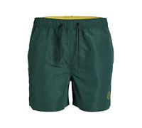 JACK & JONES Men's Jpstfiji Jjswim Solid Sn Ly Swimming Shorts, Jungle Green, XL