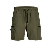 JACK & JONES Men's Jpstjaiden Marcher Cargo Shorts SRT Sn, Olive Night, L