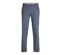 JACK & JONES Men's Jpstkane Jjotis Linen Blend Chino Trousers, Blue Mirage, 30 W/32 L