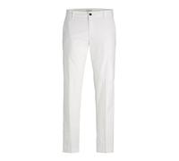 JACK & JONES Men's Jpstkane Jjotis Linen Blend Chino Trousers, Bright White, 31 W/34 L