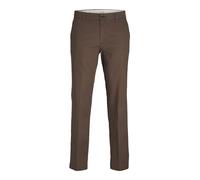 JACK & JONES Men's Jpstkane Jjotis Linen Blend Chino Trousers, Coffee Quartz, 32 W/34 L