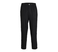 JACK & JONES Men's Jpstkarl Jjlawrence Linen Chino Sn Trousers, Black Onyx, S