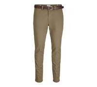 JACK & JONES Men's Jpstmarco Franco Chino W Belt, Elmwood, 36 W/32 L