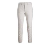 JACK & JONES Men's Jpstmarco Jjdave Linen Fr Linen Trousers, White Pepper, 33 W/32 L