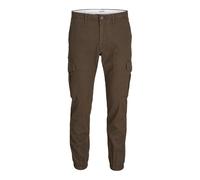 JACK & JONES Men's Jpstmarco Jjjoe Cuffed Cargo Trousers, Wren, 27 W/30 L