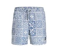 JACK & JONES Men's Jpstmaui Jjswim AOP Tiles AKM, Quiet Harbor, M