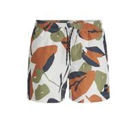 JACK & JONES Men's Jpstmaui Jjswim Ocean Days AKM Swim Shorts, Cloud Dancer, S