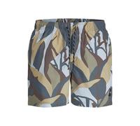 JACK & JONES Men's Jpstmaui Jjswim Ocean Days AKM Swim Shorts, Silver Sage, L
