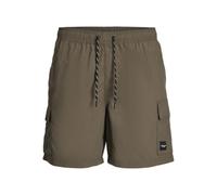 JACK & JONES Men's Jpstnaxos Jjcargo Swim Akm, Major Brown, S