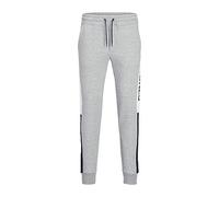 JACK & JONES Men's Jwhwill Logo Colour Block Sweatshirt, Light Grey Melange, Size XXL - Premium Casual Jumper & Comfortable Everyday Pullover
