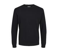 JACK & JONES Mens Knit Crew Neck Sweater Black XL