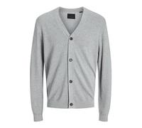 JACK & JONES Mens Knitted Cardigan Light Grey Melange S