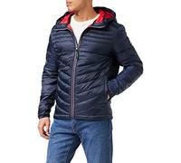 JACK & JONES Mens JJE Hero Puffer Hood Jacket - Navy Blazer - S