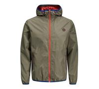 Jack & Jones Mens Lightweight Jacket Hooded Long Sleeve Windproof Zip-Up Jacket