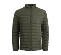 JACK & JONES Men's Lightweight Quilted Jacket Basic Transitional Padded Blouson Hoodless JJERECYCLE, Colours:Green-3, Jacket Size:M