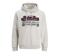 Jack & Jones Logo 2 Col Hoodie White S Men
