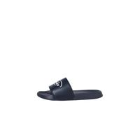 JACK & JONES Men's Logo Pool Sliders, Slip-On Beach Sandals, Lightweight Casual Pool Slippers for Beach & Holiday, Navy Blazer Colour, UK Size - 9