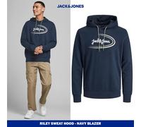 JACK&JONES Men's Logo printed pullover sweatshirt, Organic cotton, Regular fit