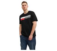 JACK & JONES Mens Logo T-Shirt Plus Size Black 5XL