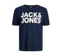 Jack & Jones Jack & Jones Plus Chest Graphic Logo T-shirt - Navy, Navy, Size 4Xl, Men Navy