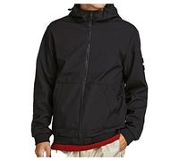JACK & JONES Mens Long Sleeve Jacket Shirt Light Weight Casual Gym Winter Hooded Jacket for Men, Black Colour, Size- 2XL