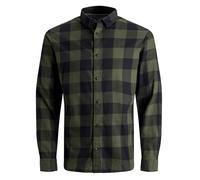Jack & Jones Gingham Twill Long Sleeve Shirt Green M Men