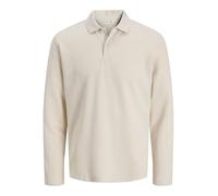JACK & JONES Mens Longsleeve Polo Long Sleeve Moonbeam L