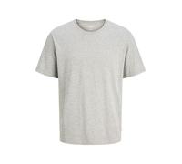 JACK & JONES Men's Male Einfarbig T-Shirt Jcoblanks Heavytee SS Crew Neck, Light Grey Mix, L