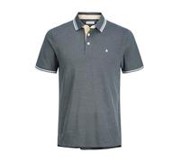 JACK & JONES Men's Male Plus Size Einfarbig Poloshirt Jjepaulos Polo Ss Noos Pls, Stormy Weather, 4XL