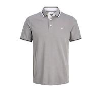 JACK & JONES Men's Male Plus Size Einfarbig Poloshirt Jjepaulos Polo Ss Noos Pls, Ultimate Grey, 4XL