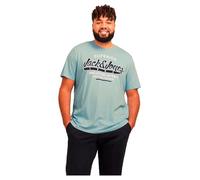 JACK & JONES Men's Jjelogo Tee SS O-Neck 2 Col Aw24 S Pls T-Shirt, Chambray Blue, 5XL