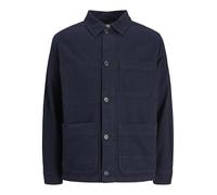 JACK & JONES Men's Male Relaxed Fit Overshirt Jprccderry Worker L/S Sn, Dark Navy, M