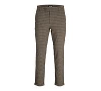JACK & JONES Men's Male Slim Fit Chino Hose Trousers, Tigers Eye/Detail: Check, 28 W/ 30 L